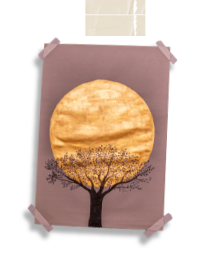 piece of paper with a tree poster