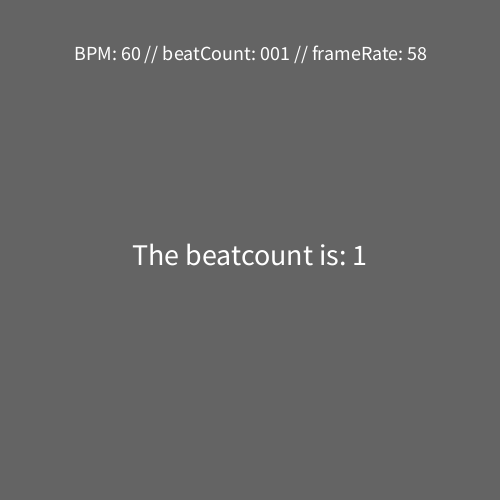 screenshot for example beatCount